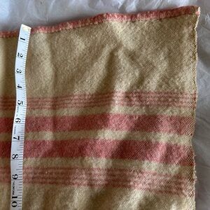 Striped Cream and Pink Blanket Vintage